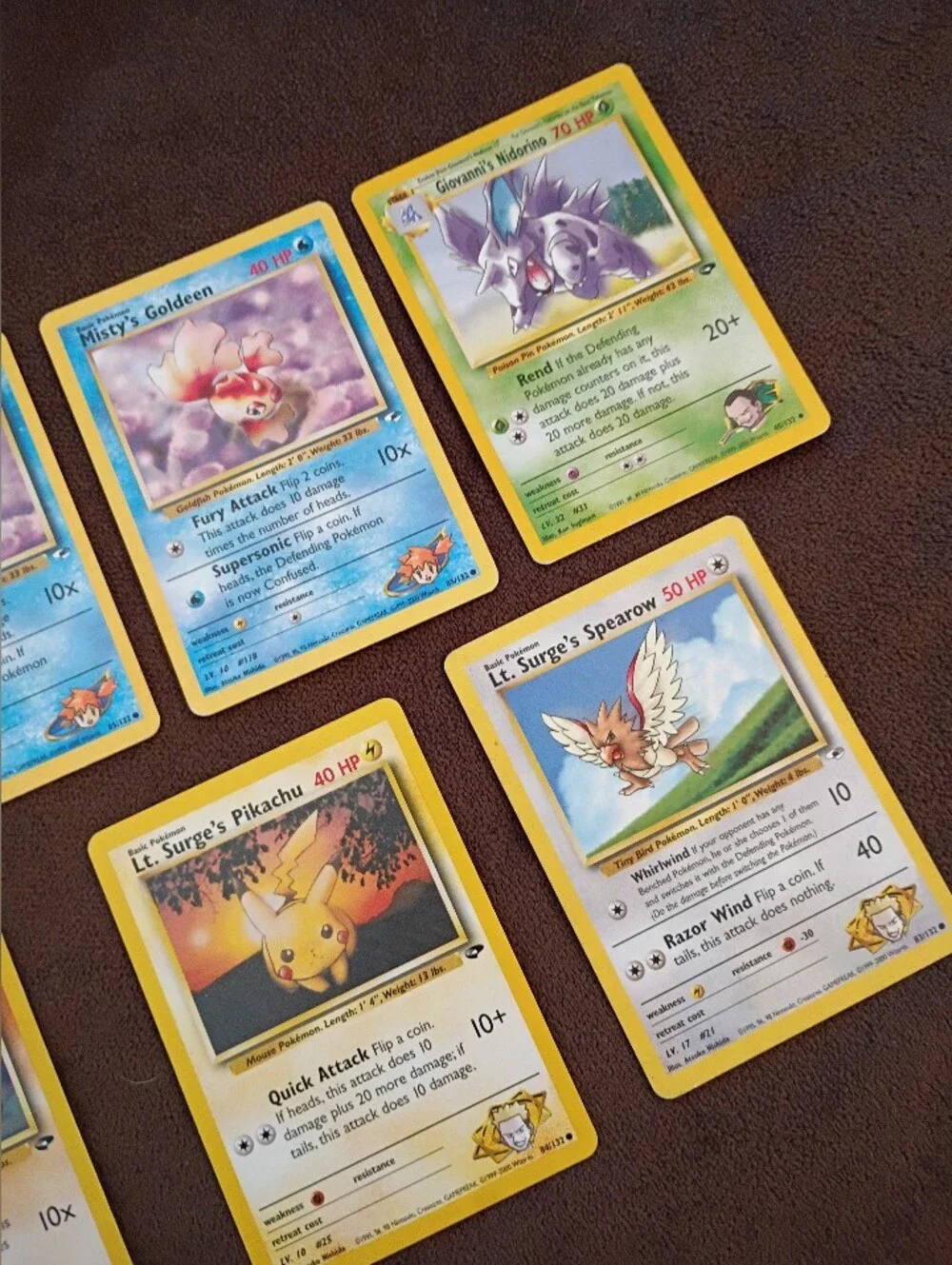 Vintage Pokemon Lot Of 7 Cards
